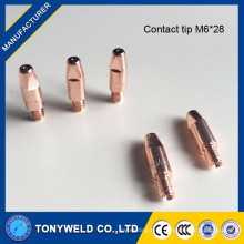 Copper Binzel contact tip for welding torches